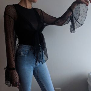 Sheer Bell Sleeve Cardi
